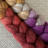 Heathered BFL Roving - Chrysanthemum