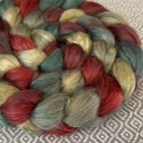 Camel Silk Roving - Holly Berry