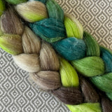 Glitter Roving - Moss - Gold