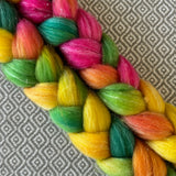 Glitter Roving - OOAK - Celebration - Silver