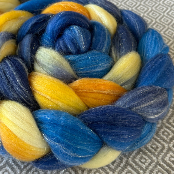 Glitter Roving - OOAK - Electric - Gold