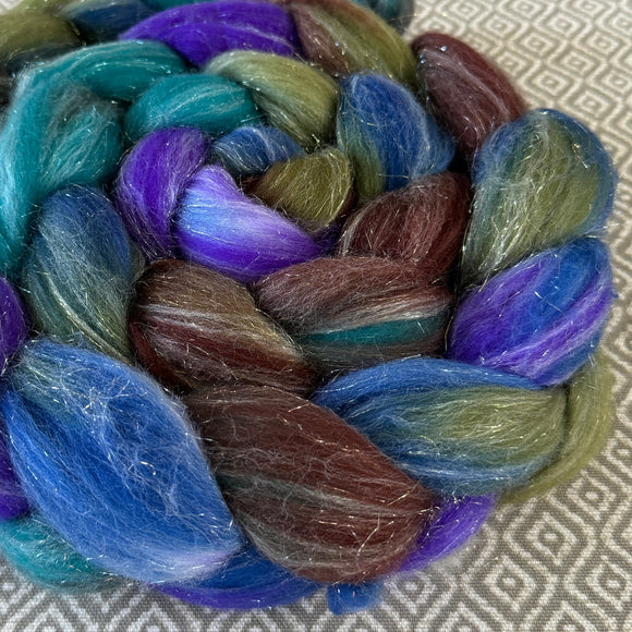 Glitter Roving - Calypso - Silver