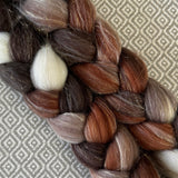 Glitter Roving - Cappuccino - Gold