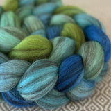 Heathered BFL Roving - Seaglass