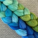 Polwarth Mulberry Silk Roving - Seaglass