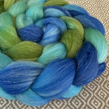 Glitter Roving - Seaglass - Silver