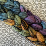 Polwarth Black Bamboo Silk Roving - Rivendell