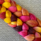 Merino Camel Silk Roving - Tiger Lily