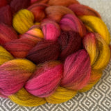 Heathered BFL Roving - Tiger Lily