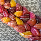 Merino Tencel Roving - Tiger Lily