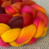 Rambouillet Wool Roving - Tiger Lily