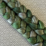 Yak Silk Roving - Shades of Emerald - Sale