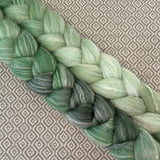 Merino Bamboo Silk Roving - Shades of Emerald