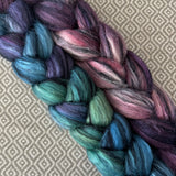Polwarth Black Bamboo Silk Roving - Hawaii
