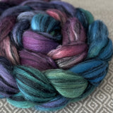 Polwarth Black Bamboo Silk Roving - Hawaii