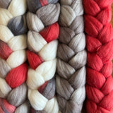 *Limited Edition* Seasons December - 4 oz Yak/Silk - 2 oz "Cardinal" and 2 oz "Twig"