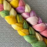 Polwarth Mulberry Silk Roving - Daffodil