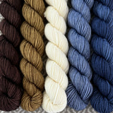 Simply Sock 5-Pack Mini Skeins in Sandpiper Semi Solid