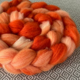Sock Roving - Shades of Tangerine