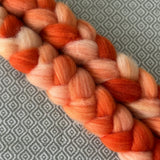 Sock Roving - Shades of Tangerine