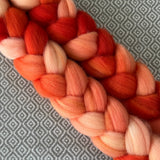 Polwarth Wool Roving - Shades of Tangerine