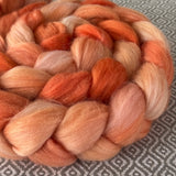 Merino Camel Silk Roving - Shades of Tangerine