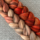 Heathered BFL Roving - Shades of Tangerine