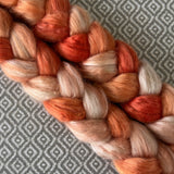 Camel Silk Roving - Shades of Tangerine