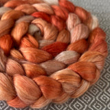 Camel Silk Roving - Shades of Tangerine