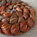 Yak Silk Roving - Shades of Tangerine
