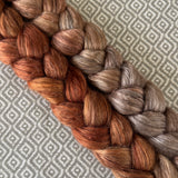 Yak Silk Roving - Shades of Tangerine