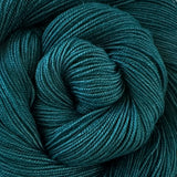 Yakity Yak Fingering Weight Yarn - Turquoise Semi Solid