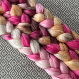 Bleached Yak Silk Roving - Cherry Blossom