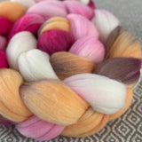 Rambouillet Wool Roving - Cherry Blossom