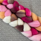 Rambouillet Wool Roving - Cherry Blossom