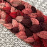 Heathered BFL Roving - Shades of Crimson