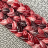 Merino Bamboo Silk Roving - Shades of Crimson