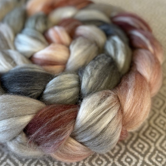 Merino Bamboo Silk Roving - Carnation