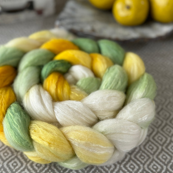 Merino Silk Cashmere Roving - Daisy