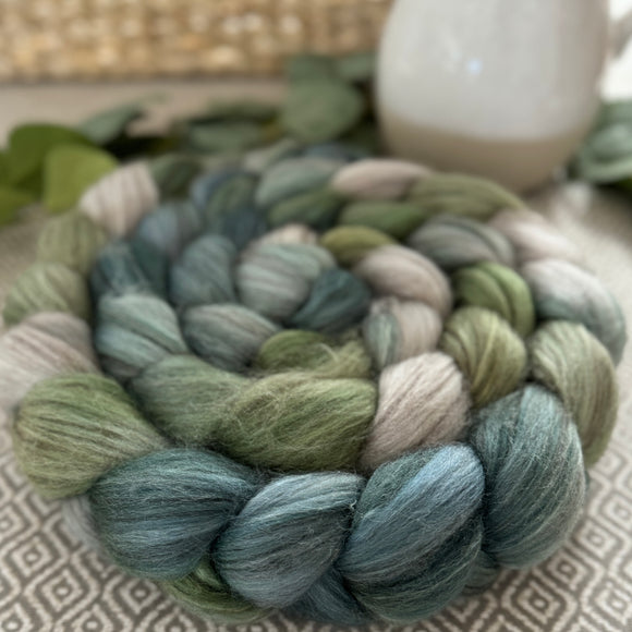 Merino Yak Silk Roving - Lily of the Valley