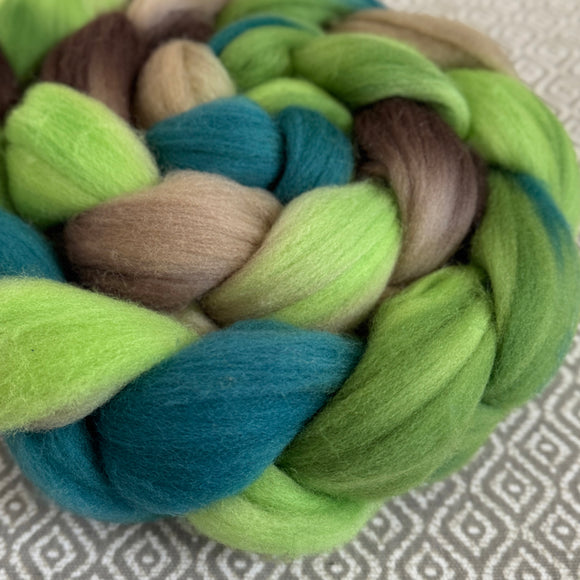 Targhee Wool Roving - OOAK - Moss