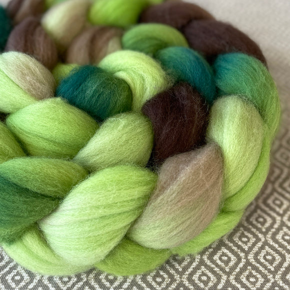 Polwarth Wool Roving - OOAK - Moss