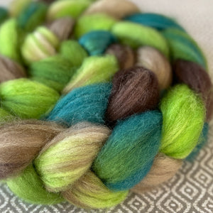 BFL Wool Roving - OOAK - Moss