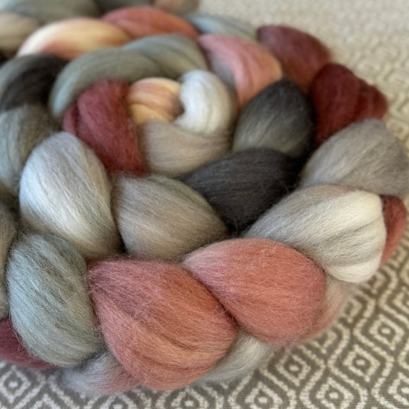 Polwarth Mulberry Silk Roving - Carnation