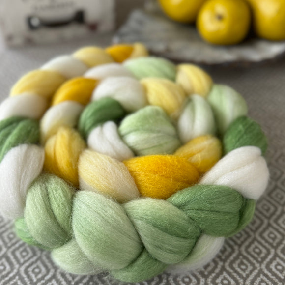 Polwarth Mulberry Silk Roving - Daisy