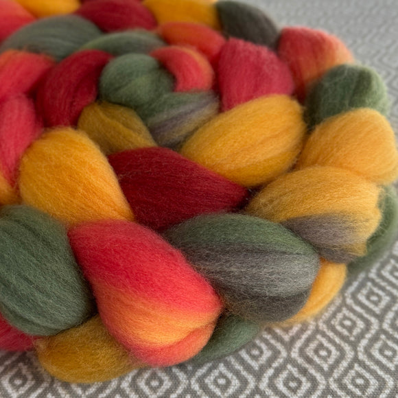 Polwarth Wool Roving - Sunflower