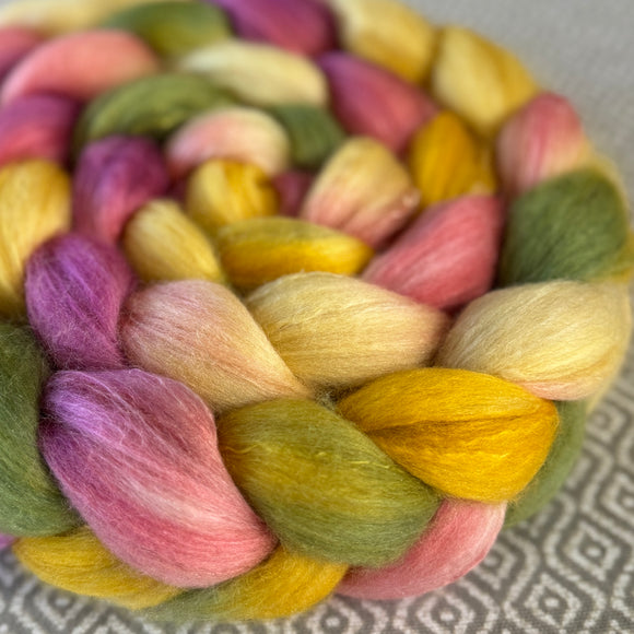 Merino Camel Silk Roving - Daffodil