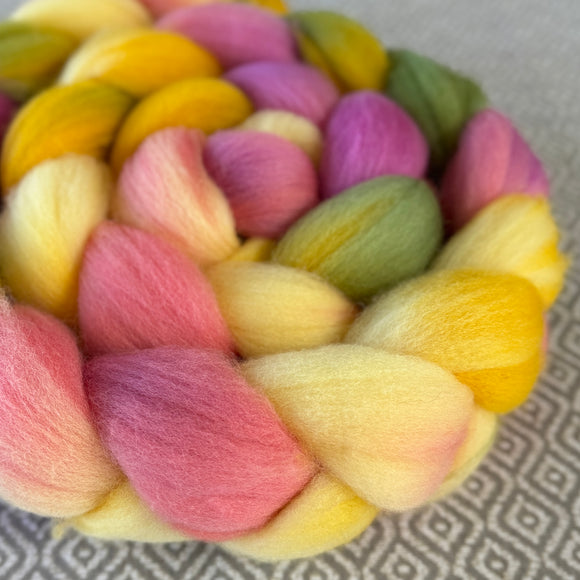 Polwarth Wool Roving - Daffodil