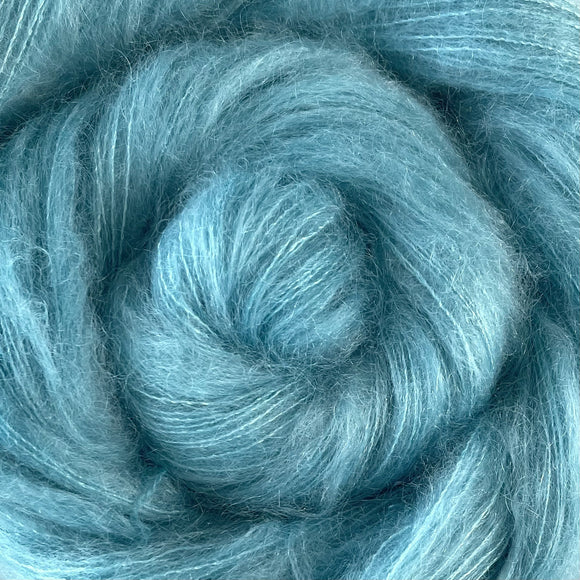 Fine Fluff Yarn - Aqua Semi Solid