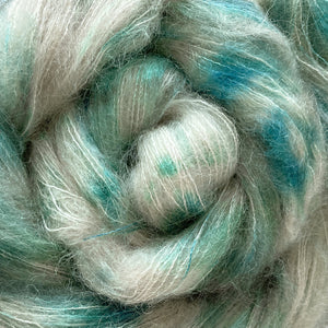 Fine Fluff Yarn - Aquamarine Variegated